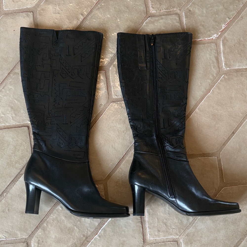 Chico's Black Heeled Boots